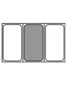 Bacinella contenitore GN 1/3 in polipropilene traslucido - capacità Lt. 5,3 - mm 325x180X150h