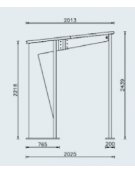 Parete laterale per pensilina - cod. DN35449