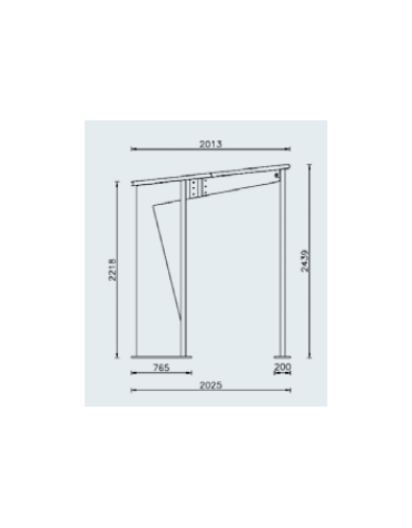 Parete laterale per pensilina - cod. DN35449
