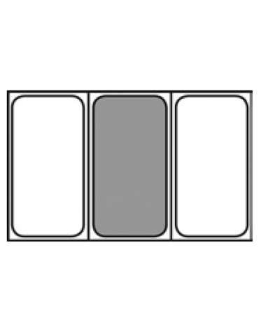 Bacinella contenitore GN 1/3 in polipropilene traslucido - capacità Lt. 7 - mm 325x180X200h