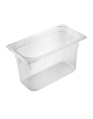Bacinella contenitore GN 1/3 in polipropilene traslucido - capacità Lt. 7 - mm 325x180X200h