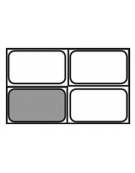 Bacinella contenitore GN 1/4 in polipropilene traslucido - capacità Lt. 1,7 - mm 265x160x65h