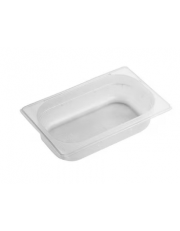 Bacinella contenitore GN 1/4 in polipropilene traslucido - capacità Lt. 1,7 - mm 265x160x65h