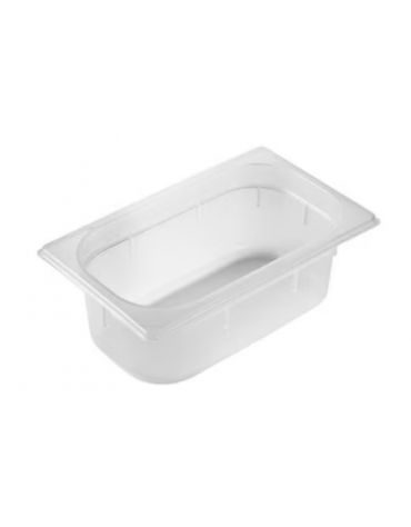 Bacinella contenitore GN 1/4 in polipropilene traslucido - capacità Lt. 2,5 - mm 265x160x100h