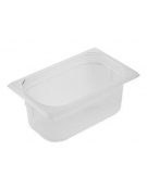 Bacinella contenitore GN 1/4 in polipropilene traslucido - capacità Lt. 3,7 - mm 265x160x150h