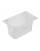 Bacinella contenitore GN 1/4 in polipropilene traslucido - capacità Lt. 5,5 - mm 265x160x200h