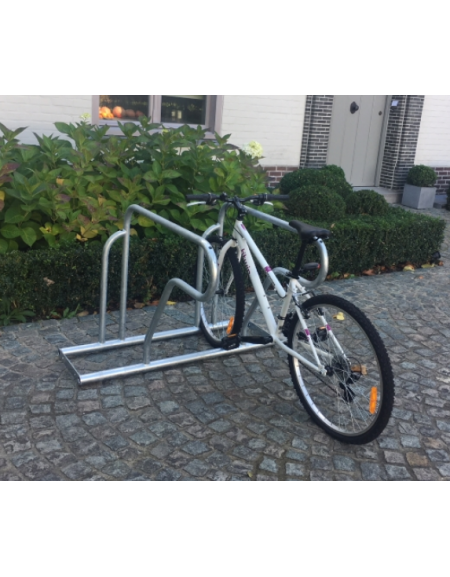 Portabici a modulo base 2 posti in acciaio zincato e verniciato  - cm 125,6x100x90h