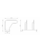 Portabici a modulo base 2 posti in acciaio zincato e verniciato  - cm 125,6x100x90h