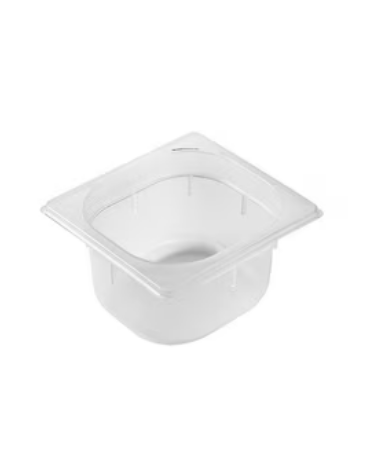 Bacinella contenitore GN 1/6 in polipropilene traslucido - capacità Lt. 1 - mm 176x160x65h