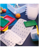 Bacinella contenitore GN 1/6 in polipropilene traslucido - capacità Lt. 2,2 - mm 176x160x150h