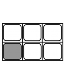 Bacinella contenitore GN 1/6 in polipropilene traslucido - capacità Lt. 2,2 - mm 176x160x150h