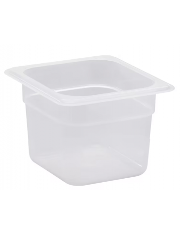 Bacinella contenitore GN 1/6 in polipropilene traslucido - capacità Lt. 2,2 - mm 176x160x150h