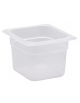 Bacinella contenitore GN 1/6 in polipropilene traslucido - capacità Lt. 2,2 - mm 176x160x150h