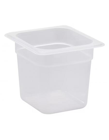 Bacinella contenitore GN 1/6 in polipropilene traslucido - capacità Lt. 3,4 - mm 176x160x200h