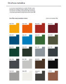 Pensilina monofacciale bus in acciaio verniciato, con tetto e parete di fondo in policarbonato - cm 319,6x150x250h