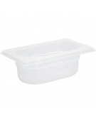 Bacinella contenitore GN 1/9 in polipropilene traslucido - capacità Lt. 0,8 - mm 176x110x65h