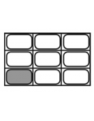 Bacinella contenitore GN 1/9 in polipropilene traslucido - capacità Lt. 1,3 - mm 176x110x100h