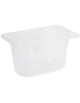 Bacinella contenitore GN 1/9 in polipropilene traslucido - capacità Lt. 1,3 - mm 176x110x100h