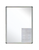 Bacheca da fissare su parete di fondo, per pensilina in policarbonato compatto trasparente