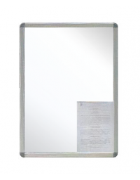 Bacheca da fissare su parete di fondo, per pensilina in policarbonato compatto trasparente