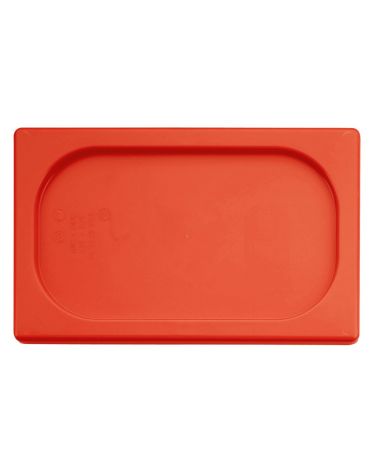 Coperchio per bacinelle GN 1/1 in polipropilene - colore rosso - mm 530x325