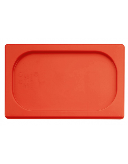 Coperchio per bacinelle GN 1/1 in polipropilene - colore rosso - mm 530x325