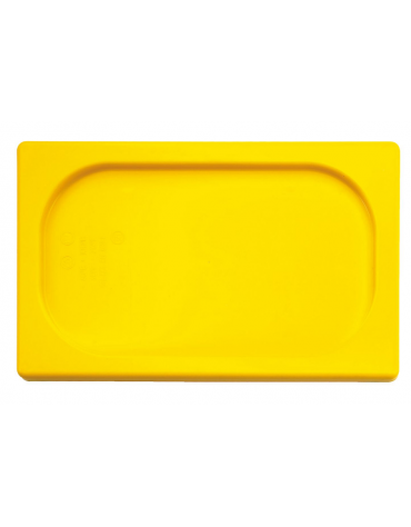 Coperchio per bacinelle GN 1/1 in polipropilene - colore giallo - mm 530x325