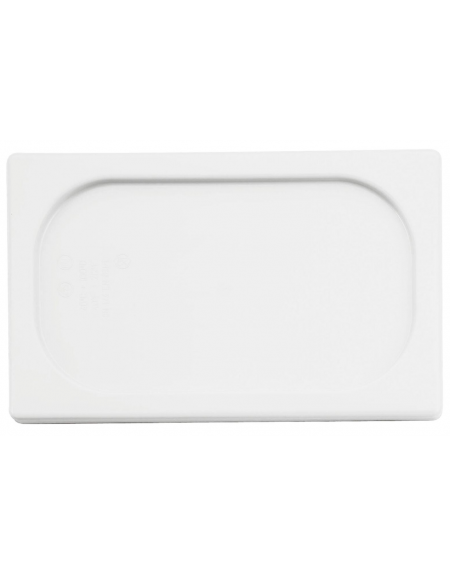 Coperchio per bacinelle GN 1/1 in polipropilene - colore bianco - mm 530x325