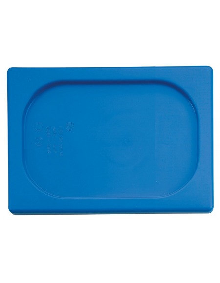 Coperchio per bacinelle GN 1/2 in polipropilene - colore blu- mm 325x265