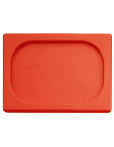 Coperchio per bacinelle GN 1/2 in polipropilene - colore rosso - mm 325x265