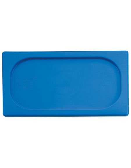 Coperchio per bacinelle GN 1/3 in polipropilene - colore blu - mm 325x180
