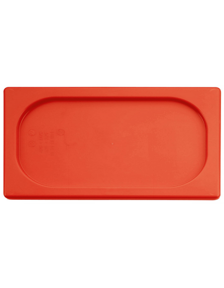 Coperchio per bacinelle GN 1/3 in polipropilene - colore rosso - mm 325x180