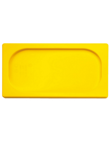 Coperchio per bacinelle GN 1/3 in polipropilene - colore giallo - mm 325x180