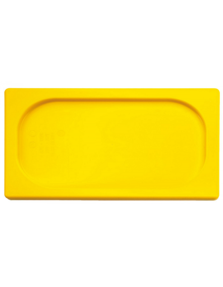 Coperchio per bacinelle GN 1/3 in polipropilene - colore giallo - mm 325x180