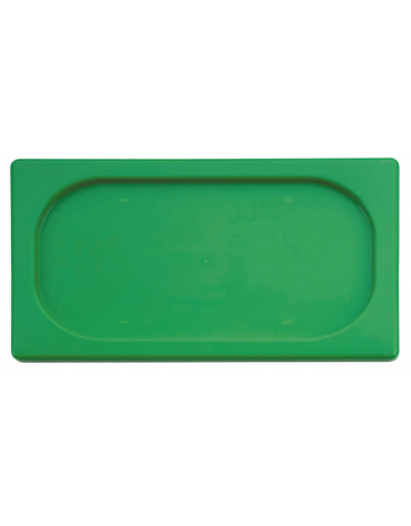 Coperchio per bacinelle GN 1/3 in polipropilene - colore verde - mm 325x180