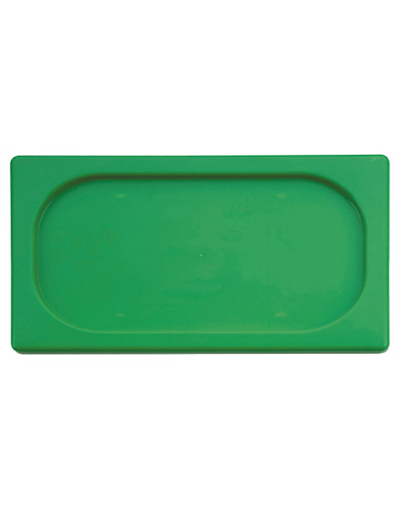 Coperchio per bacinelle GN 1/3 in polipropilene - colore verde - mm 325x180