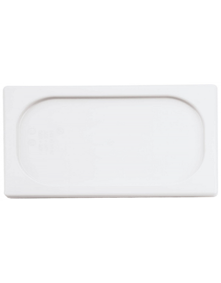 Coperchio per bacinelle GN 1/3 in polipropilene - colore bianco - mm 325x180