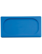 Coperchio per bacinelle GN 1/4 in polipropilene - colore blu - mm 265x160