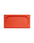 Coperchio per bacinelle GN 1/4 in polipropilene - colore rosso - mm 265x160