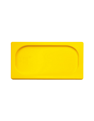 Coperchio per bacinelle GN 1/4 in polipropilene - colore giallo - mm 265x160