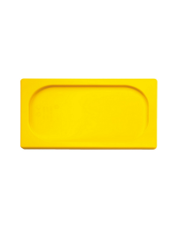 Coperchio per bacinelle GN 1/4 in polipropilene - colore giallo - mm&nbsp;265x160