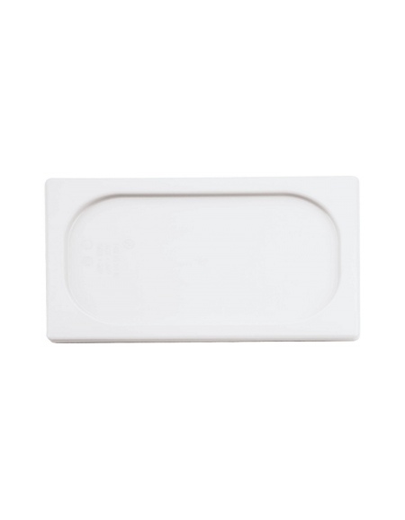 Coperchio per bacinelle GN 1/4 in polipropilene - colore Bianco - mm 265x160