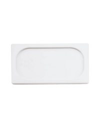 Coperchio per bacinelle GN 1/4 in polipropilene - colore Bianco - mm 265x160