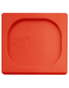 Coperchio per bacinelle GN 1/6 in polipropilene - colore Rosso - mm 176x160