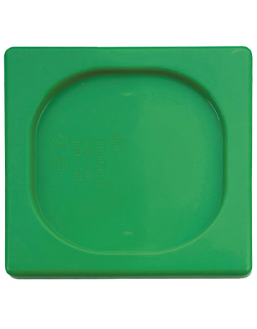 Coperchio per bacinelle GN 1/6 in polipropilene - colore verde - mm 176x160
