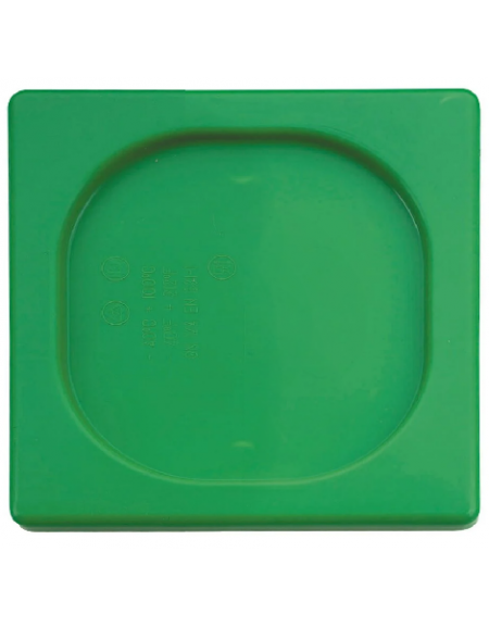 Coperchio per bacinelle GN 1/6 in polipropilene - colore verde - mm 176x160