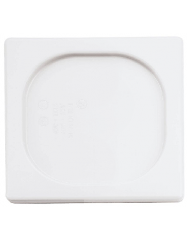 Coperchio per bacinelle GN 1/6 in polipropilene - colore bianco - mm 176x160