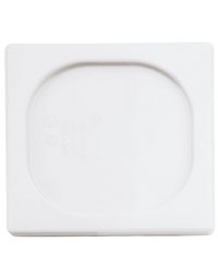 Coperchio per bacinelle GN 1/6 in polipropilene - colore bianco - mm 176x160