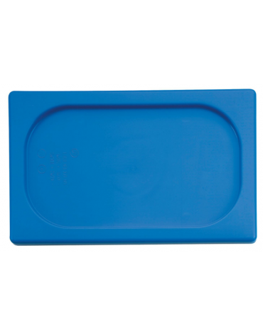 Coperchio per bacinelle GN 1/9 in polipropilene - colore blu - mm 176x110