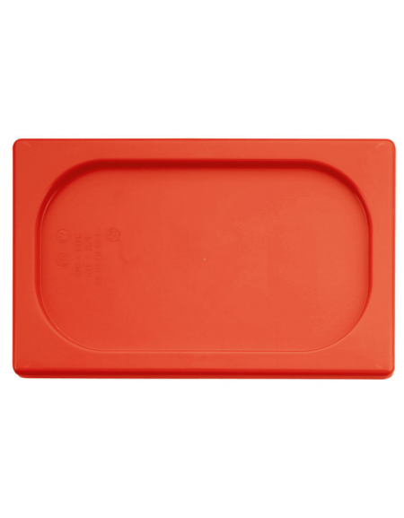 Coperchio per bacinelle GN 1/9 in polipropilene - colore rosso - mm 176x110